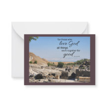 Romans 8:28 Flat Notecard