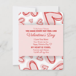 Cartão De Notas Romantic Personalized Valentine's Day Card 