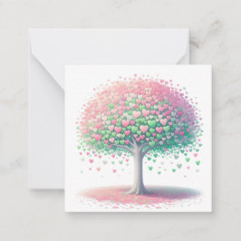 Cartão De Notas Romântico colorido