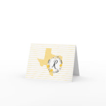 Rosa Amarela do Texas - Monograma de Gingham