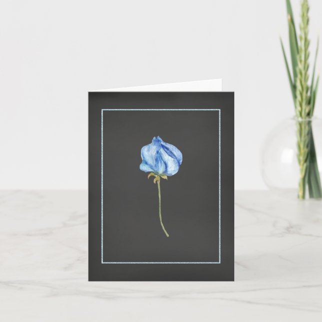 Cartão de Notas Rosa Azul (Frente)