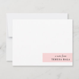 Cartão De Notas Rosa Bege | Design Minimalista Feminino Moderno