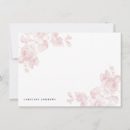 Cartão De Notas Rosa Clássico Floral Vintage