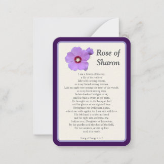 Cartão De Notas rosa da Sharon Notecard "I Prayed for You Today"