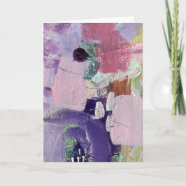 Cartão De Notas Rosa Ousado e Abstrato Modernista Roxo