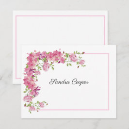 Cartão De Notas Rosa Rosa Rosa Rosa Rosa Trellis Da Sua Mesa Um Pe