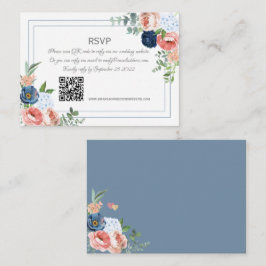 Cartão De Notas Rosas azuis e azuis