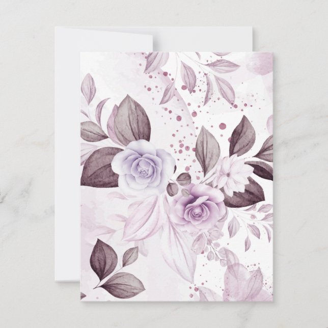 Cartão De Notas Rosas de Aquarela 2 (Frente)
