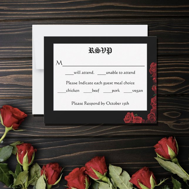 Cartão De Notas Rosas de espadas do Dragão Vermelho (Criador carregado)