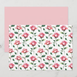 Cartão De Notas Rose Floral Botanical Note Card