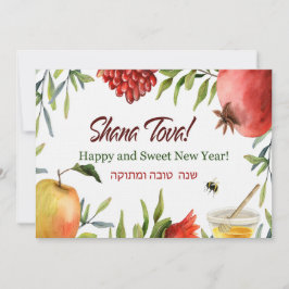 Cartão De Notas Rosh Hashanah Jewish Sweet New Year Greeting Card