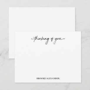 Cartão De Notas Roteiro de Pensamento em Você Escrita Decorativa
