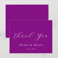 Roxo Personalizado Obrigado Saudação