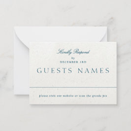 Cartão De Notas RSVP de CÓDIGO QR de Casamento Clássico Românico
