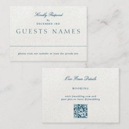 Cartão De Notas RSVP de CÓDIGO QR de Casamento Clássico Românico