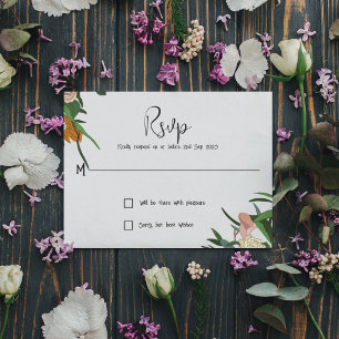 Cartão De Notas RSVP Floral