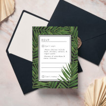 RSVP Minimalista Tropical Palm Night Sky Modern