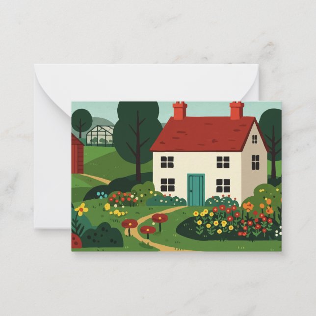 Cartão De Notas Rural town (Frente)