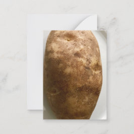 Cartão De Notas Russet Potato on White Plate Photograph