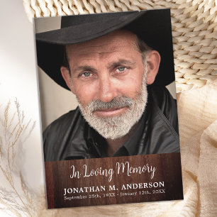 Cartão De Notas Rustic Memorial Loving Sympathy Obrigado