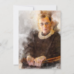 Cartão De Notas Ruth Bader Ginsburg com o Juiz Robe Portrait