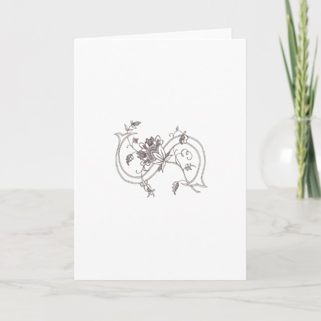 Cartão De Notas S floral Notecard (Frente)