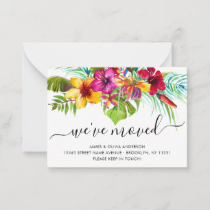 Cartão De Notas Saídas Tropicais Orçamentárias Mudamos de novo par