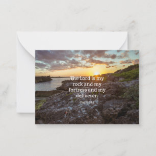 Cartão De Notas Salmo 18:2, verso das escrituras