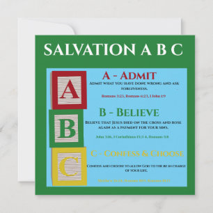 Cartão De Notas Salvação abc