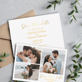 Cartão De Notas salvar a data da colagem de casamento da caligrafi