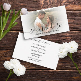 Cartão De Notas salvar a data do casamento da caligrafia moderna