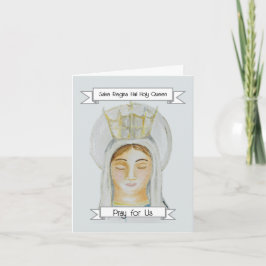 Cartão De Notas Salve Regina, Rainha... Rezei por seu cartão.