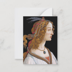 Cartão De Notas Sandro Botticelli - Retrato de Simonetta Vespucci