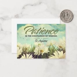 Cartão De Notas Santo Augustine Inspirational Cote "Paciência"