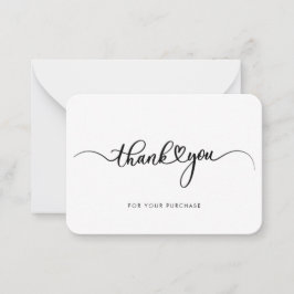 Cartão De Notas Script de logotipo de empresa moderno - Obrigado