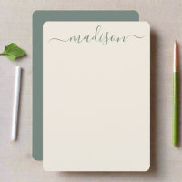 Script de Tipografia Verde do Sage do Nome Inicial