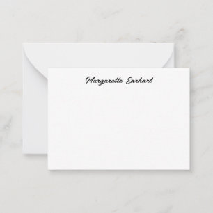 Cartão De Notas Script Retroativo de Vintage Mínimo