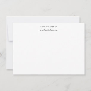 Cartão De Notas Script Simples Manuscrito Da Mesa de Nome Personal