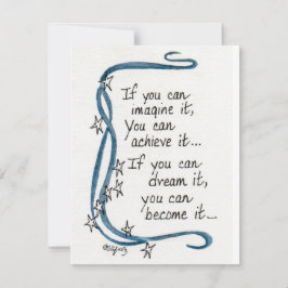 Cartão De Notas Se Consegue Imaginar... dizendo desenho a cores.