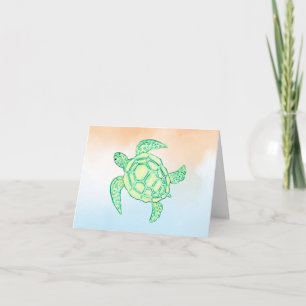 Cartão De Notas Sea turtle note card