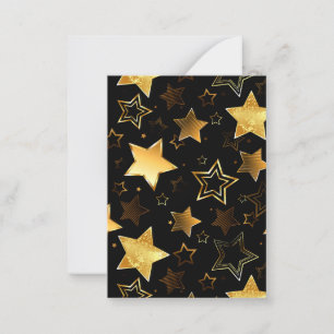 Cartão De Notas Seamless pattern with Golden Stars