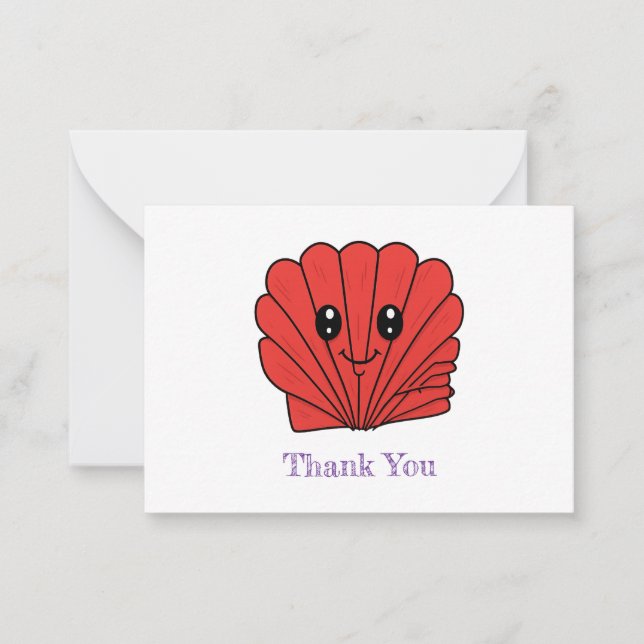 Cartão De Notas Seashell (Frente)