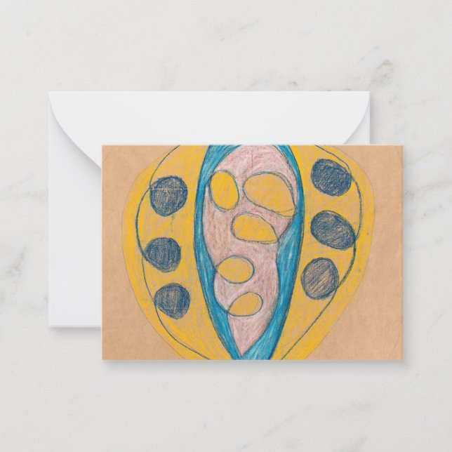 Cartão De Notas Sem título, 1908 por Hilma af Klint (Frente)