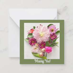 Cartão De Notas Sentido Sua Falta!