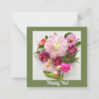 Cartão De Notas Sentido Sua Falta!