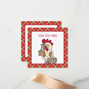 Cartão De Notas sentimento de frango cozinhar bonitinho