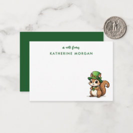 Cartão De Notas Serelepe fofo do Dia de São Patrício Personalizado