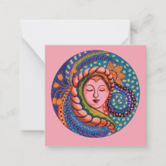 Cartão De Notas Serene Goddess Mandala Art