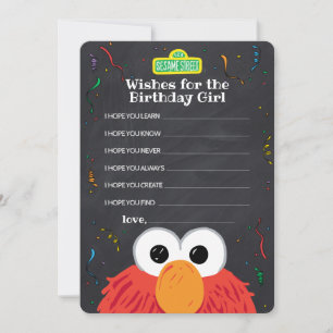 Cartão De Notas Sesame Street   Desejos de Aniversário no Quadro N