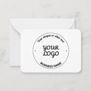 Cartão De Notas Seu logotipo com slogan editável & nome da empresa